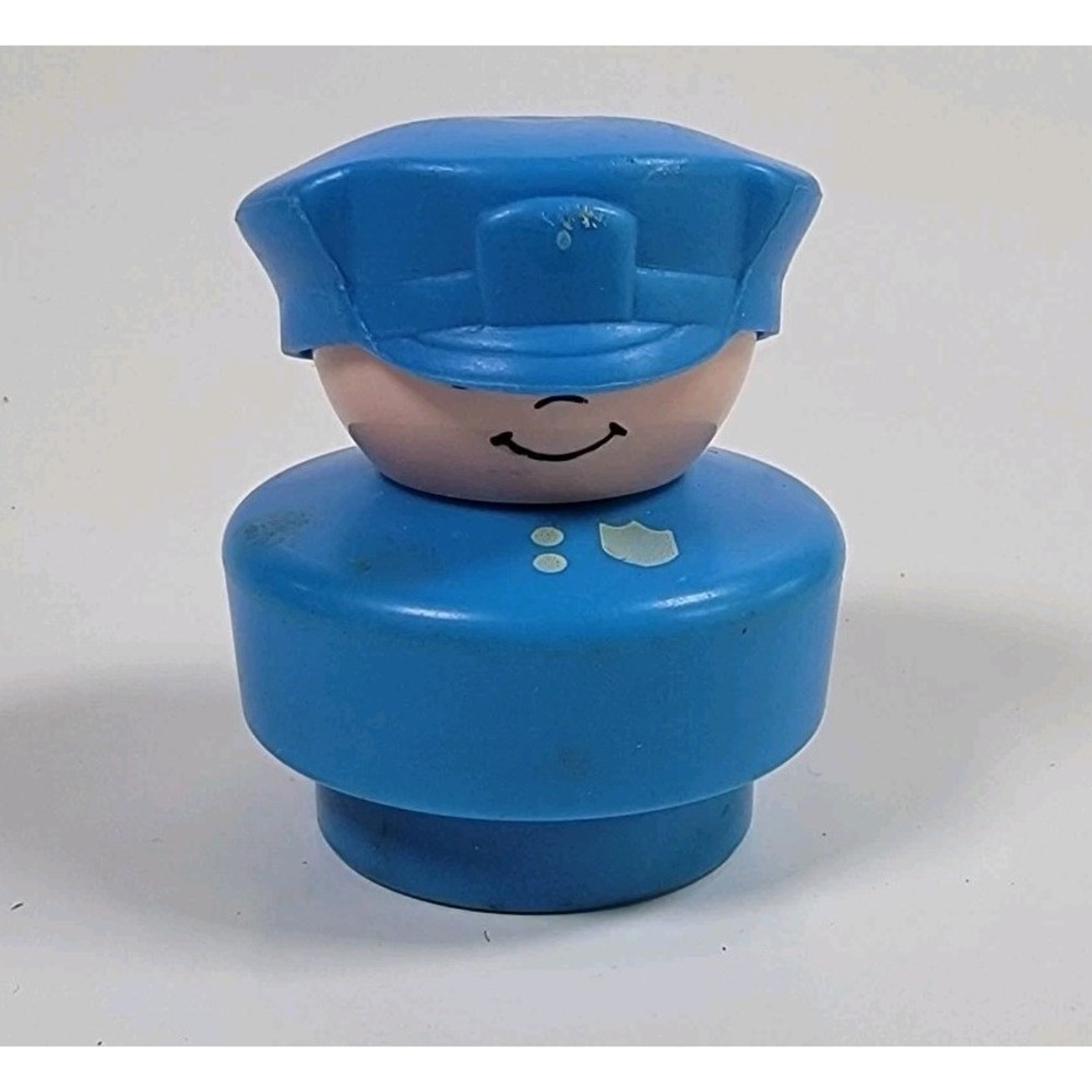 Vintage Fisher Price Little People CHUNKY POLICEMAN 1990 Police Officer Man Rare